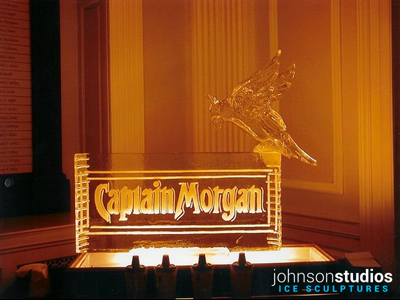 Captain Morgan Bird Logo Design Chicago Ice Sculpture