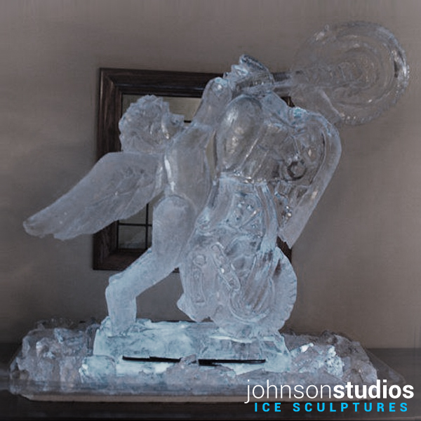 Chicago Wedding Cherub Motorcycle Ice Sculpture