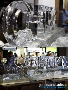 Chicago Chive Ice Sculpture Logo Display