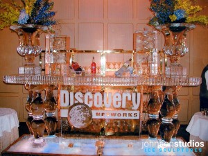 Discovery Network Logo Ice Bar Sculpture Chicago