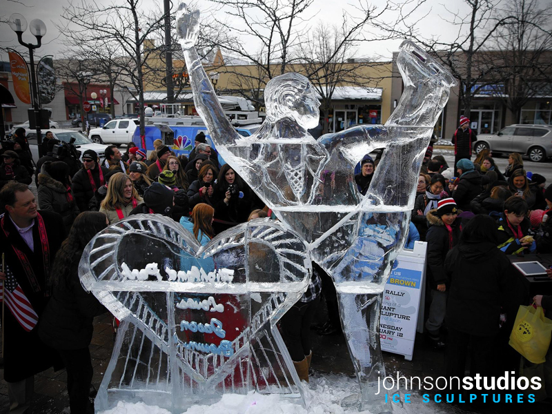 Sochi Olympic Figure Skater Jason Brown Ice Sculpture