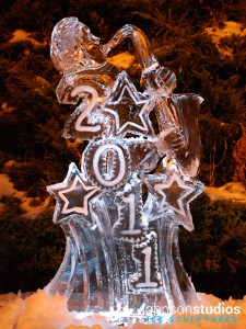 Chicago New Years Eve Holiday Sax Ice Sculpture
