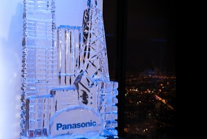 Panasonic Logo Design Chicago Skyline Ice Sculpture