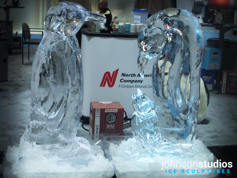 Penguins Ice Sculpture Design Chicago Expo