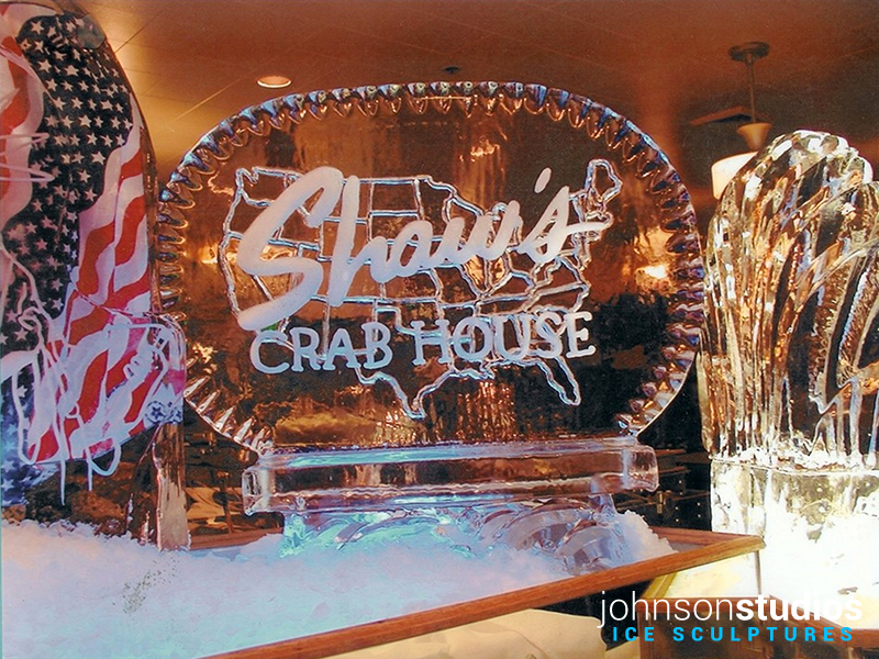 Shaws Crab House Chicago Restaurant Ice Sculpture
