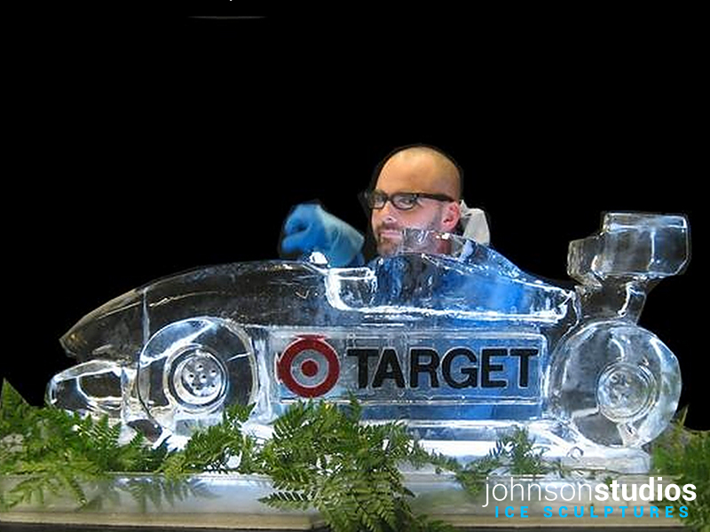 Target Race Car Logo Design Chicago Ice Sculpture