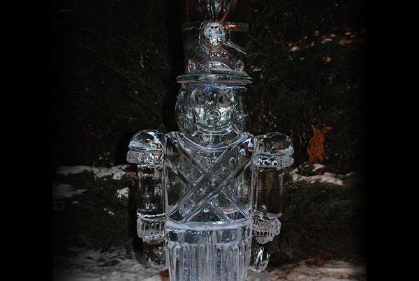 Chicago Christmas Holiday Toy Soldier Ice Sculpture
