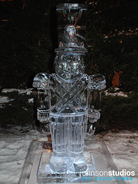 Chicago Christmas Holiday Toy Soldier Ice Sculpture