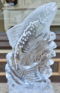Fish ice sculpture