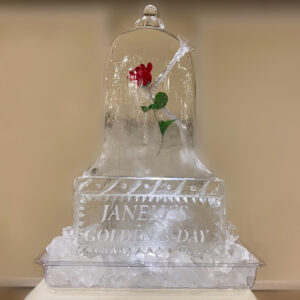 Rose Freeze In Ice Sculpture
