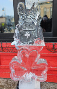 Irish Bulldog ice sculpture