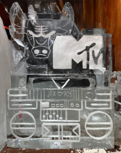 MTV-web MTV boom box ice sculpture